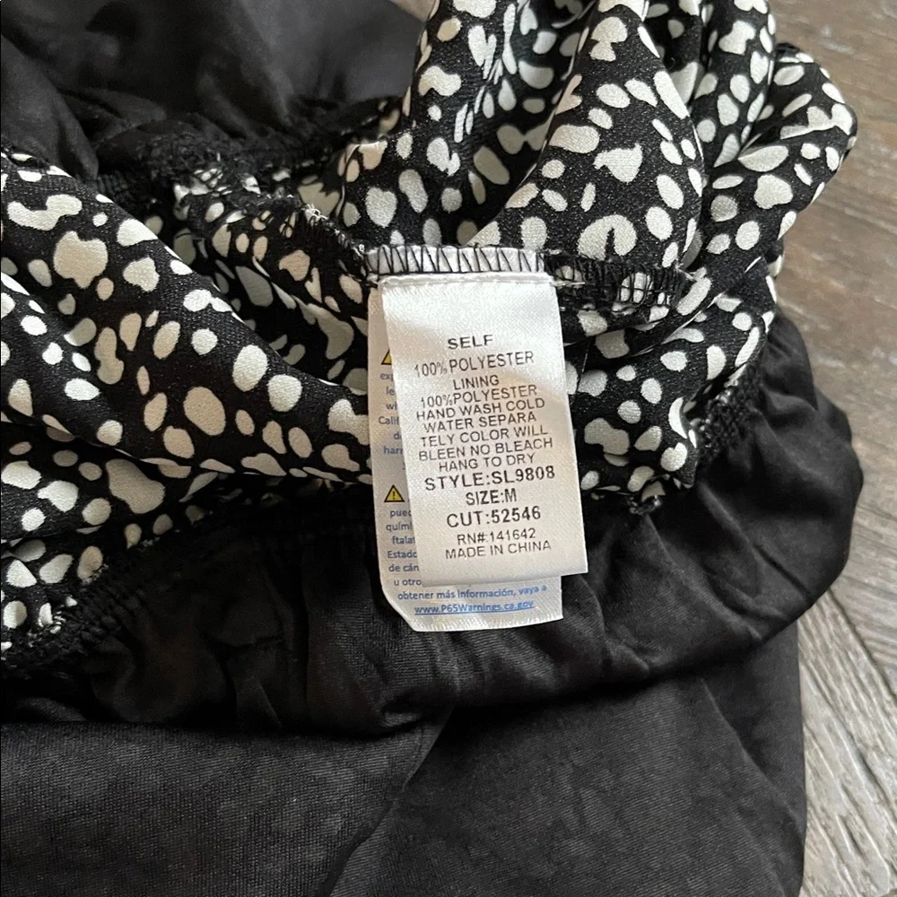Fab’rik Black and White Spaghetti Strap Romper  Medium - Picture 3 of 5